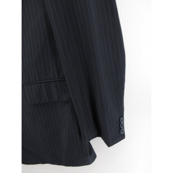 Barneys New York Sport Coat 44 Long Loro Piana Fabric Blazer Pinstripe - Picture 3 of 15